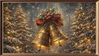 Christmas Winter Ambience 🎄 Relaxing Holiday Music Playlist with Soft Snowfall | 4K Frame Art
