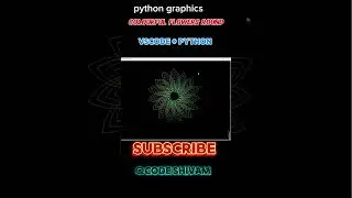 python program to make colourful rounding flower #coding #pythonprogramming #vscode #graphics