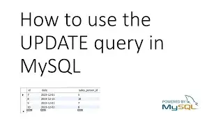 How to use the UPDATE query in MySQL