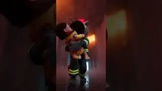 Firefighting Heroes in the City. #cat #shorts #hope #love  #firefighter