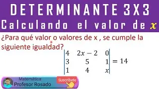 Calculando el valor de x en un determinante| explicado como si fuera para un niño🙂