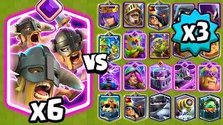 EJERCITO de BABRBAROS de ELITE vs TODAS LAS CARTAS x3 | Clash Royale