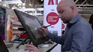 AI -- Giuseppe Di Dio performance on Wacom Cintiq 24HD Touch --Bologna Children's Book Fair 2014