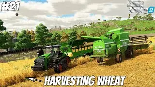 HARVESTING WHEAT TO PRODUCE BREAD | FARMING SIMULATOR 22 #21 IN HINDI