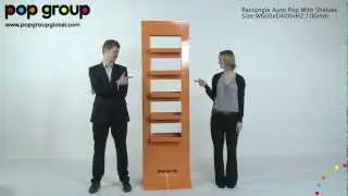Rectangle Auto Pop™ With Shelves - Pop Group Patented Pop Up Displays