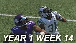 MADDEN 15 VIKINGS CONNECTED FRANCHISE SEASON  1 WEEK 14 VS JETS