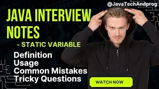 Java Interview Notes  - 1 ( Static Variable) 