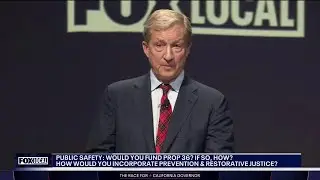 Governor's debate: Tom Steyer emphasizes treatment over incarceration to combat crime