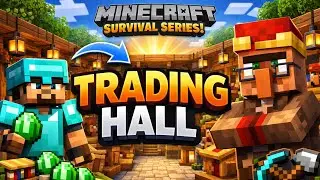 Making an trading hall in minecraft survival series #ep5 #minecraft 
