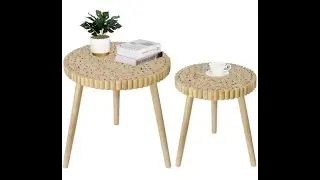 ZYBT Round Farmhouse Nesting Coffee Table Set of 2 Review - Pros & Cons - Round Coffee Table
