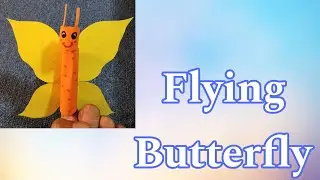 DIY yellow butterfly | Easy and cute kids toys | Flying butterfly | rr craft house