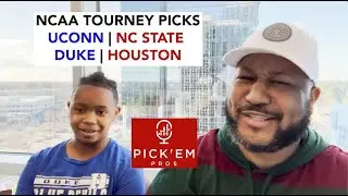 NCAA Basketball Tourney Picks (Highlights) - Pick 'em Pros - UCONN & NC State  | Duke & Houston Men
