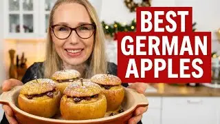 German Baked Apples with Marzipan Filling