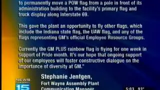 Fort Wayne GM Plant Flies Gay Pride flag