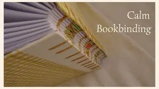 DIYing my Journal for this New Year from Zero📚  - ASMR bookbinding process, no music