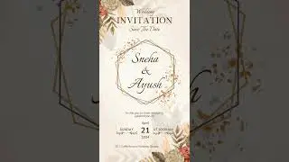 wedding invitation video #graphicdesign #wedding #invitation #videodesigner #weddingvideo
