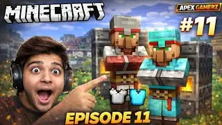 Armor Trader Villagers OP 😱🔥 | Blast Furnace Setup | Minecraft Survival Episode 11 | Apex Gamerz
