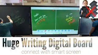 How to Install & Attach an 86&rdquo; Interactive Writing Panel for Classroom Learning #whitebeard #screen