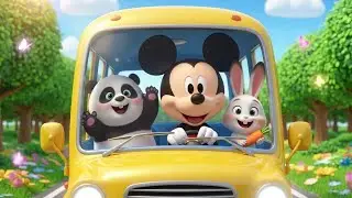 Mickey Mouse Helps Panda & Rabbit 🐼🐰 | Yellow Bus Adventure for Kids
