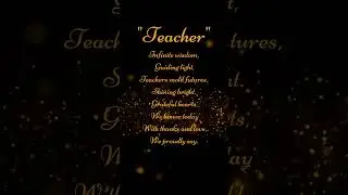 Special Poetry For Teacher's Day 2025 😍 | English status | #shorts #teachersdaystatus #status