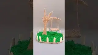 DIY Miniature Swing Making at Home | Paper Crafts Idea | Swing Tree #shorts