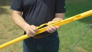 Helical Pig Tail with Short Lock Strap Guy Marker Installation