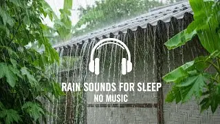 Heavy Rain on Roof at Night with Thunder | Deep Sleep, Insomnia Relief & Stress Reduction