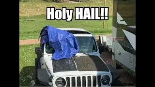 Holy HAIL! Our rigs are trashed! Badlands of South Dakota