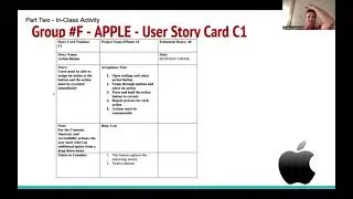 Apple - Agile Presentation - User Story Cards