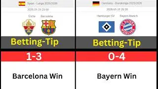 FOOTBALL PREDICTIONS TODAY 31/01/2026 SOCCER PREDICTIONS TODAY | BETTING TIPS, #footballpredictions
