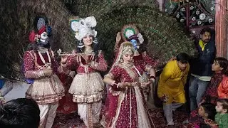 राधा कृष्ण जी की सुंदर झांकी ❣️🤗।। खाटू श्याम जी का जागरण 🙏❣️।।#jagran #radhakrishna #झांकी