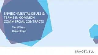 Environmental Issues and Terms in Common Commercial Contracts