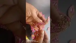 5d peacock patch work for kurthi and blouse