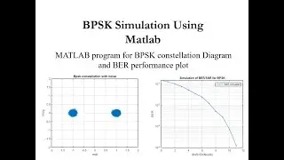 BPSK Simulation using Matlab: BER Vs SNR, Constellation / BPSK Modulation #digitalcommunication
