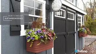 Crescent Garden TruDrop Self-Watering Planters: Mounting Brackets for Slat Window Boxes