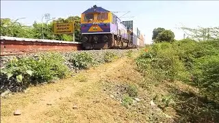 Speedy Entry Of WDG 5 50003 SBI With Double Stack Containers.
