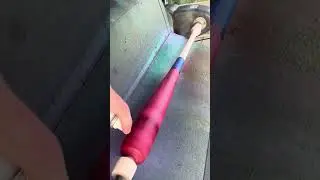 Painting a baseball bat. Check out the full vid. #custombat #woodworking #baseball #bat #sports #mlb