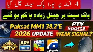 Paksat MM1 38.2e Latest update 2026 PTV Sports Weak signal 
