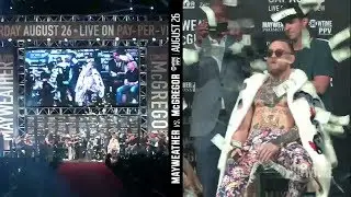 Floyd Mayweather Throws Cash On Stage Over Conor McGregor | ESPN