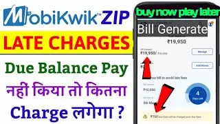 Mobikwik ZIP Pay Later Late Fee Charges | How Much Late Charges in Mobikwik ZIP Pay Later ? limit