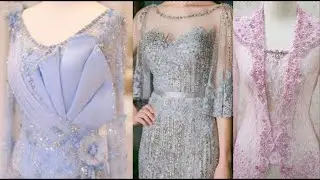 Most Cutest Elegant Stylish floor-length chiffon lace evening dress | party wear gown dress