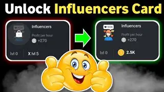 How to unlock Influencers card hamster kombat | Unlock daily combo card Influencers | Hamster Kombat