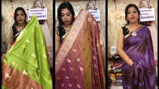 Trending Ghicha, Pattu & Crepe Sarees | Lightweight Handloom Saree Collection