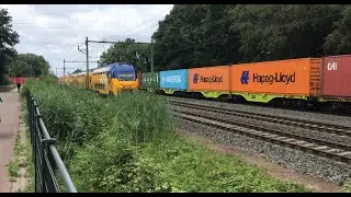 Last Mile Run Blerick Shuttle Container Train RTB Cargo meets NS Netherlands Railways passengertrain