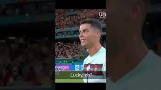 Ronaldo tells Courtois Belgium were lucky 😱 | Portugal vs Belgium Euros 2020