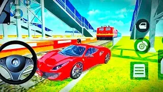 Ferrari 488 pista vs train race 😲 ultimate vehicle collection simulator 3D gameplay 😲