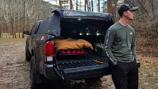 Truck Camping in 40 MPH Winds - BLT's & Funky Flames