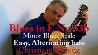 Christiaan de Jong: Fingerpicking Blues in E, nr. 33b (alternating bass, easy)