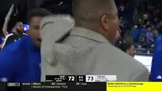 Jeriah Horne Half Court Buzzer Beater For the Win! | Tulsa vs UCF 03-06-22
