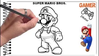 Como Desenhar o SUPER MARIO BROS. - How to Draw MARIO BROS.